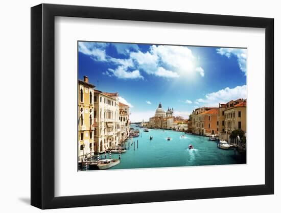 Grand Canal and Basilica Santa Maria Della Salute, Venice, Italy-Iakov Kalinin-Framed Photographic Print