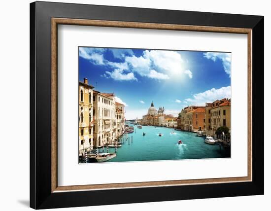 Grand Canal and Basilica Santa Maria Della Salute, Venice, Italy-Iakov Kalinin-Framed Photographic Print