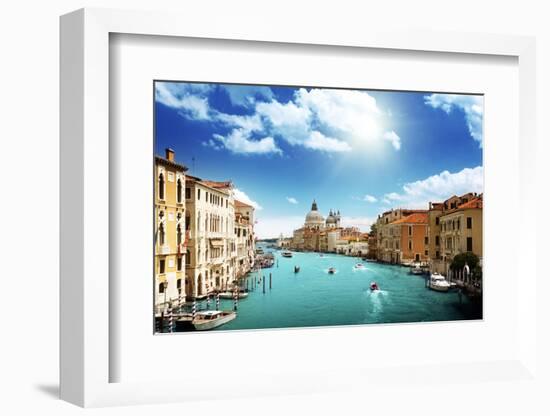 Grand Canal and Basilica Santa Maria Della Salute, Venice, Italy-Iakov Kalinin-Framed Photographic Print