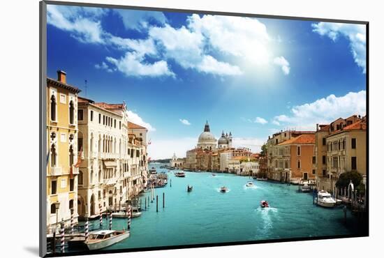 Grand Canal and Basilica Santa Maria Della Salute, Venice, Italy-Iakov Kalinin-Mounted Photographic Print