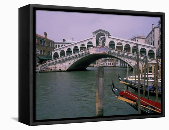 Grand Canal and Rialto Bridge, Venice, Italy-Bill Bachmann-Framed Premier Image Canvas