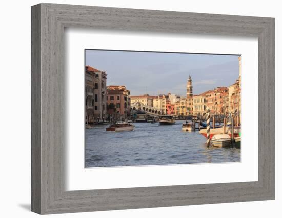 Grand Canal and Rialto Bridge. Venice. Italy-Tom Norring-Framed Photographic Print