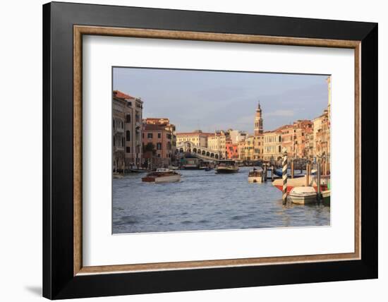 Grand Canal and Rialto Bridge. Venice. Italy-Tom Norring-Framed Photographic Print