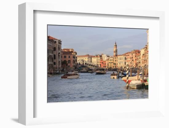 Grand Canal and Rialto Bridge. Venice. Italy-Tom Norring-Framed Photographic Print