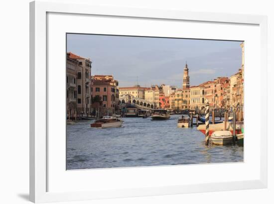 Grand Canal and Rialto Bridge. Venice. Italy-Tom Norring-Framed Photographic Print
