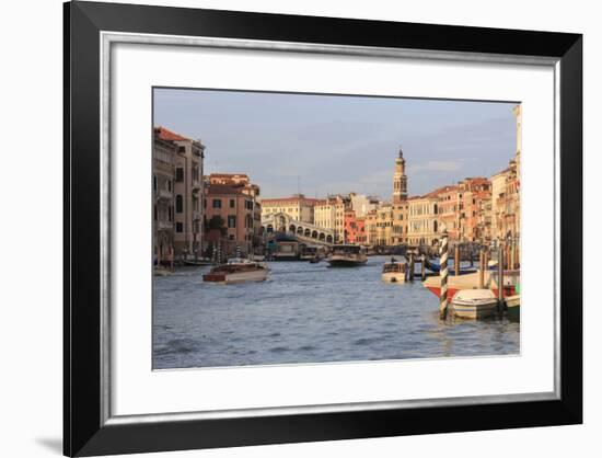 Grand Canal and Rialto Bridge. Venice. Italy-Tom Norring-Framed Photographic Print