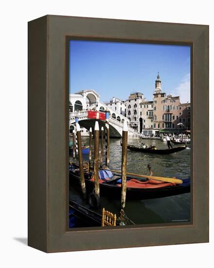 Grand Canal and the Rialto Bridge, Unesco World Heritage Site, Venice, Veneto, Italy-Philip Craven-Framed Premier Image Canvas