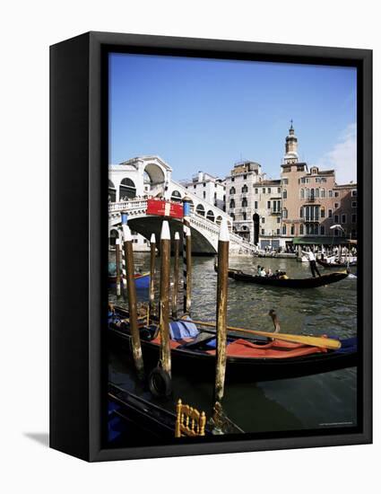 Grand Canal and the Rialto Bridge, Unesco World Heritage Site, Venice, Veneto, Italy-Philip Craven-Framed Premier Image Canvas