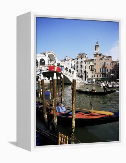 Grand Canal and the Rialto Bridge, Unesco World Heritage Site, Venice, Veneto, Italy-Philip Craven-Framed Premier Image Canvas