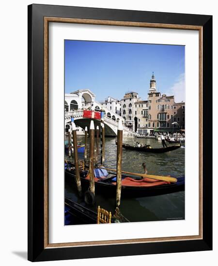 Grand Canal and the Rialto Bridge, Unesco World Heritage Site, Venice, Veneto, Italy-Philip Craven-Framed Photographic Print