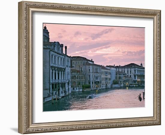 Grand Canal at Dusk from Academia Bridge, Venice, Italy-Dennis Flaherty-Framed Photographic Print