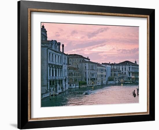 Grand Canal at Dusk from Academia Bridge, Venice, Italy-Dennis Flaherty-Framed Photographic Print