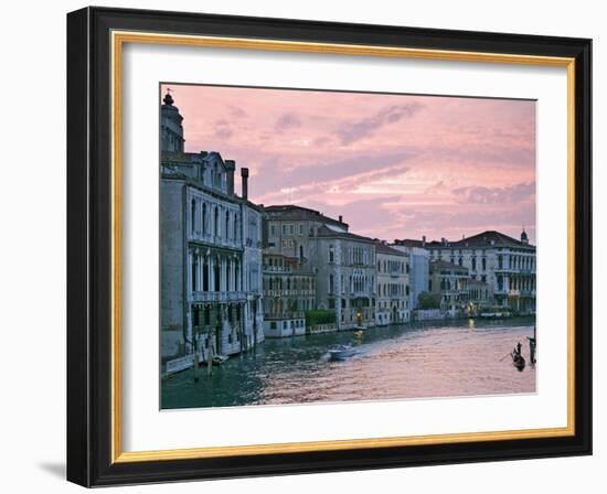 Grand Canal at Dusk from Academia Bridge, Venice, Italy-Dennis Flaherty-Framed Photographic Print