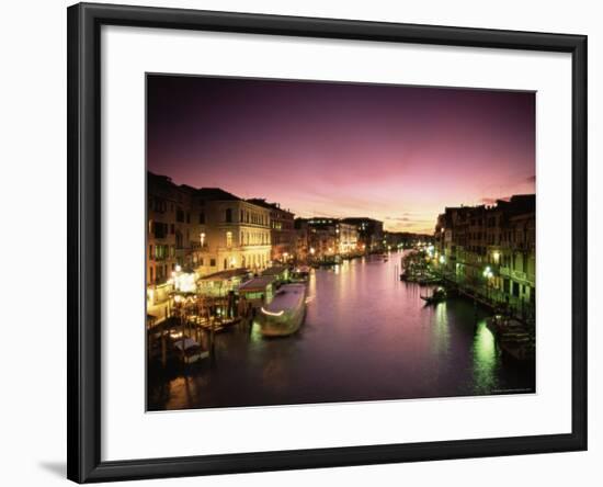 Grand Canal at Dusk, Venice, Unesco World Heritage Site, Veneto, Italy, Europe-Sergio Pitamitz-Framed Photographic Print