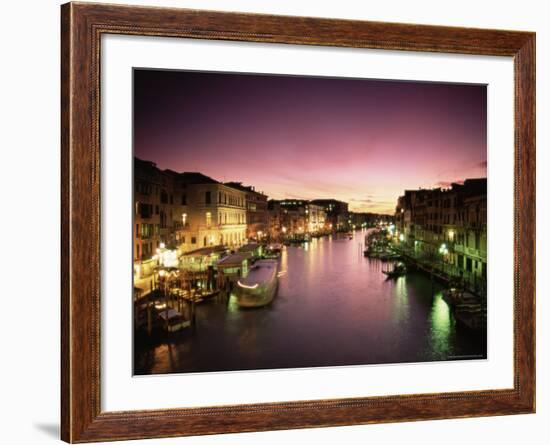 Grand Canal at Dusk, Venice, Unesco World Heritage Site, Veneto, Italy, Europe-Sergio Pitamitz-Framed Photographic Print