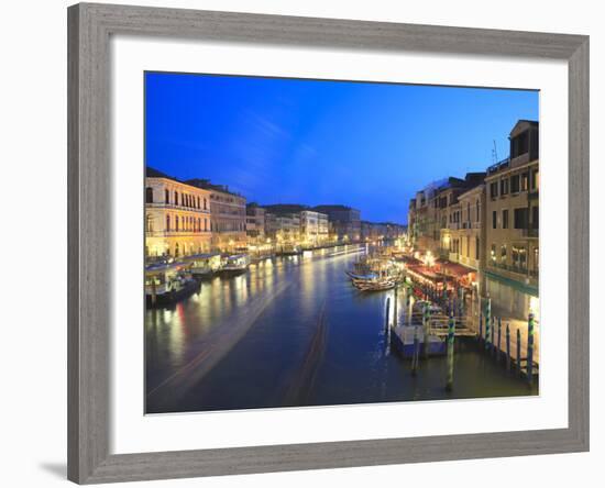 Grand Canal at Dusk, Venice, UNESCO World Heritage Site, Veneto, Italy, Europe-Amanda Hall-Framed Photographic Print