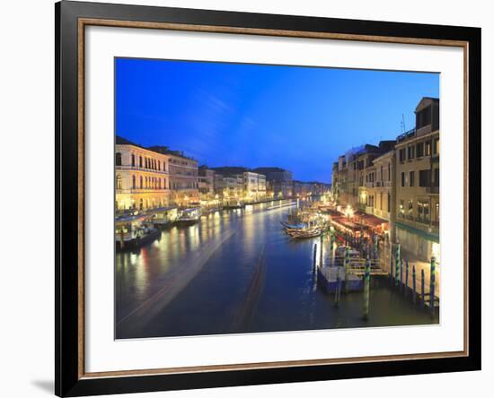 Grand Canal at Dusk, Venice, UNESCO World Heritage Site, Veneto, Italy, Europe-Amanda Hall-Framed Photographic Print