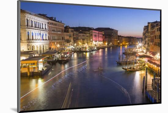 Grand Canal at dusk, Venice, UNESCO World Heritage Site, Veneto, Italy, Europe-Frank Fell-Mounted Photographic Print