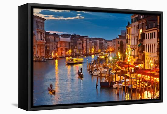 Grand Canal at Night, Venice-sborisov-Framed Premier Image Canvas