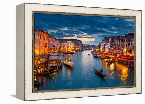 Grand Canal at Night, Venice-sborisov-Framed Premier Image Canvas