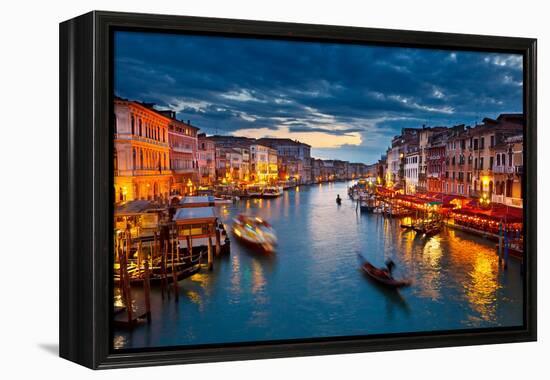 Grand Canal at Night, Venice-sborisov-Framed Premier Image Canvas