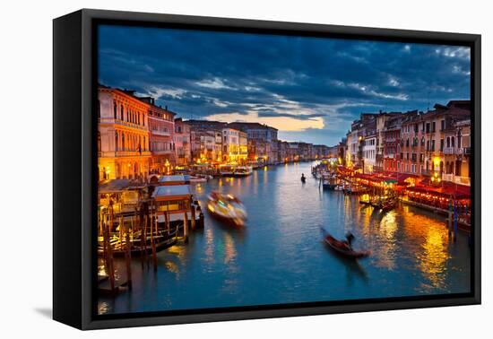 Grand Canal at Night, Venice-sborisov-Framed Premier Image Canvas