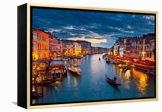 Grand Canal at Night, Venice-sborisov-Framed Premier Image Canvas