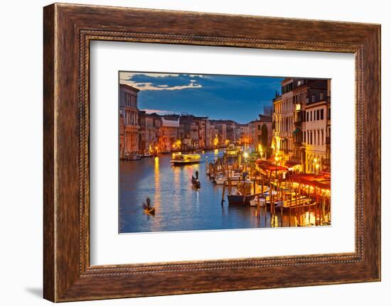 Grand Canal at Night, Venice-sborisov-Framed Photographic Print