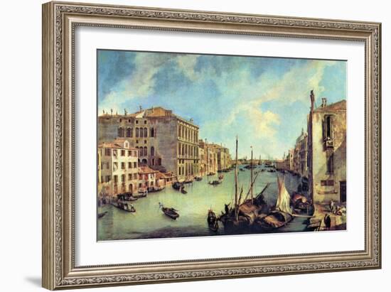 Grand Canal at San Vio-Canaletto-Framed Art Print