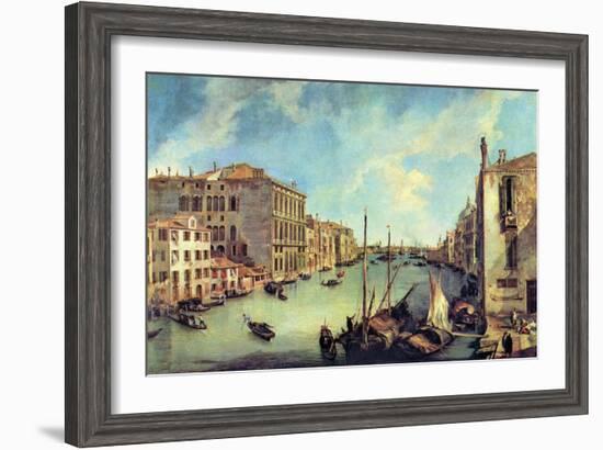 Grand Canal at San Vio-Canaletto-Framed Art Print