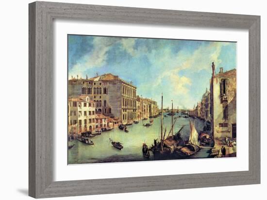 Grand Canal at San Vio-Canaletto-Framed Art Print