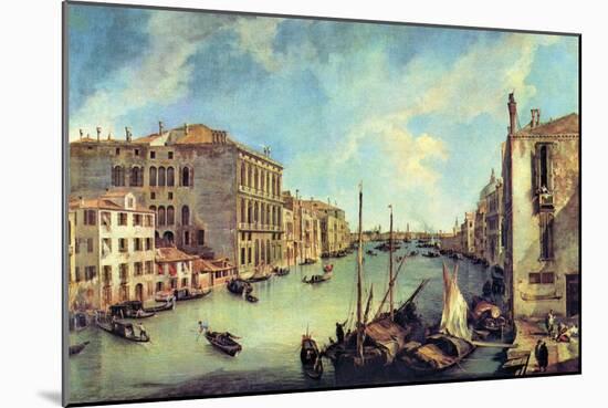 Grand Canal at San Vio-Canaletto-Mounted Art Print