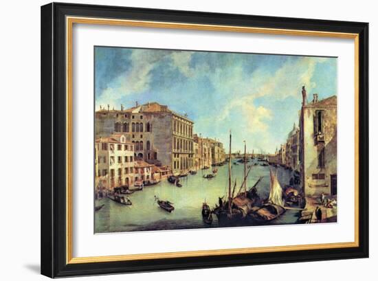 Grand Canal at San Vio-Canaletto-Framed Art Print