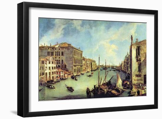 Grand Canal At San Vio-Canaletto-Framed Art Print