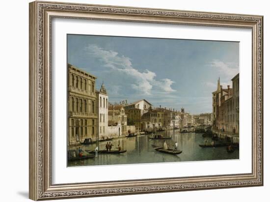 Grand Canal from Palazzo Flangini to Palazzo Bembo, C.1740-Canaletto-Framed Giclee Print