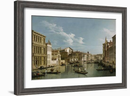 Grand Canal from Palazzo Flangini to Palazzo Bembo, C.1740-Canaletto-Framed Giclee Print