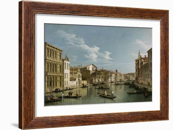 Grand Canal from Palazzo Flangini to Palazzo Bembo, C.1740-Canaletto-Framed Giclee Print