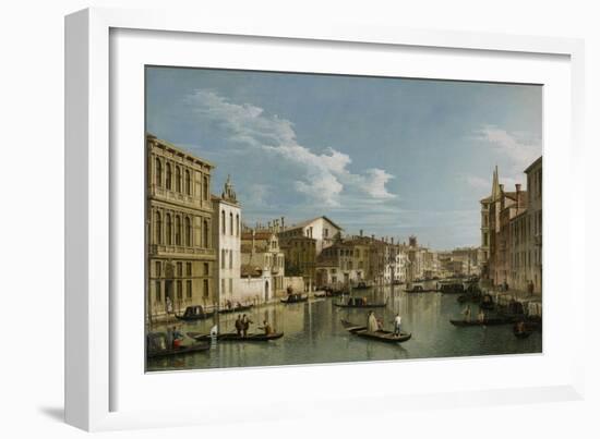 Grand Canal from Palazzo Flangini to Palazzo Bembo, C.1740-Canaletto-Framed Giclee Print