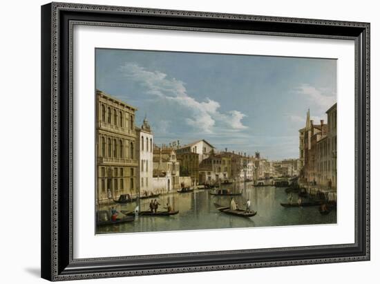 Grand Canal from Palazzo Flangini to Palazzo Bembo, C.1740-Canaletto-Framed Giclee Print