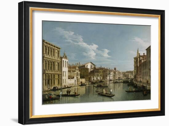 Grand Canal from Palazzo Flangini to Palazzo Bembo, C.1740-Canaletto-Framed Giclee Print