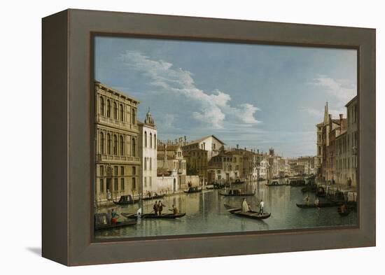 Grand Canal from Palazzo Flangini to Palazzo Bembo, C.1740-Canaletto-Framed Premier Image Canvas