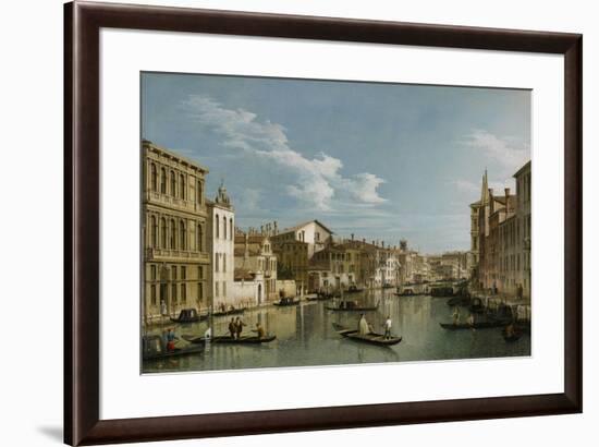 Grand Canal from Palazzo Flangini to Palazzo Bembo, C.1740-Canaletto-Framed Premium Giclee Print