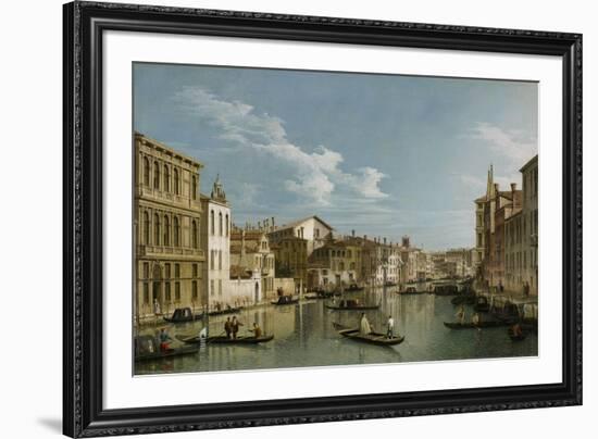 Grand Canal from Palazzo Flangini to Palazzo Bembo, C.1740-Canaletto-Framed Premium Giclee Print