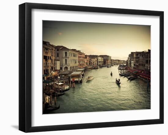 Grand Canal from the Rialto, Venice, Italy-Jon Arnold-Framed Photographic Print