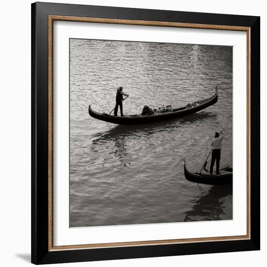 Grand Canal Gondoliers II-Rita Crane-Framed Photographic Print