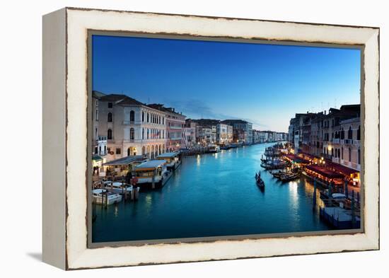 Grand Canal in Sunset Time, Venice, Italy-Iakov Kalinin-Framed Premier Image Canvas