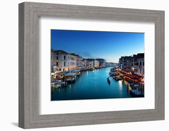 Grand Canal in Sunset Time, Venice, Italy-Iakov Kalinin-Framed Photographic Print