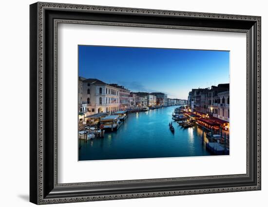 Grand Canal in Sunset Time, Venice, Italy-Iakov Kalinin-Framed Photographic Print