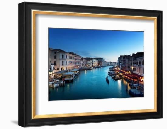 Grand Canal in Sunset Time, Venice, Italy-Iakov Kalinin-Framed Photographic Print