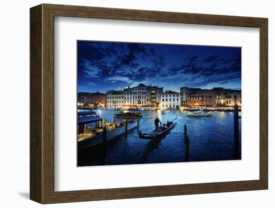 Grand Canal in Sunset Time, Venice, Italy-Iakov Kalinin-Framed Photographic Print